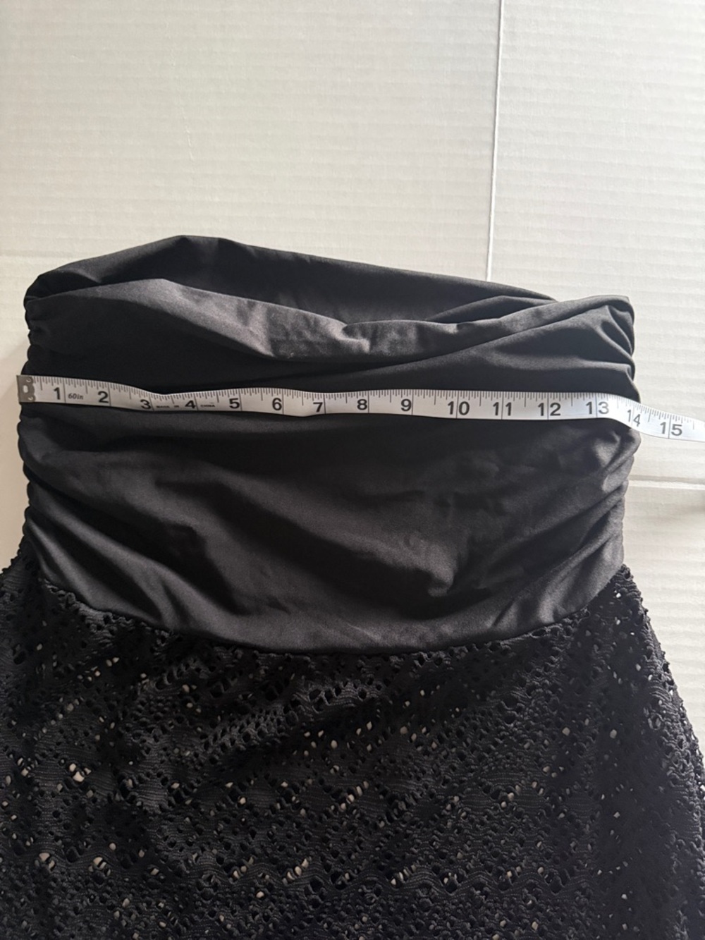 Bisou Bisou Black Lace Swim Coverup Skirt or dress - Picture 5 of 9